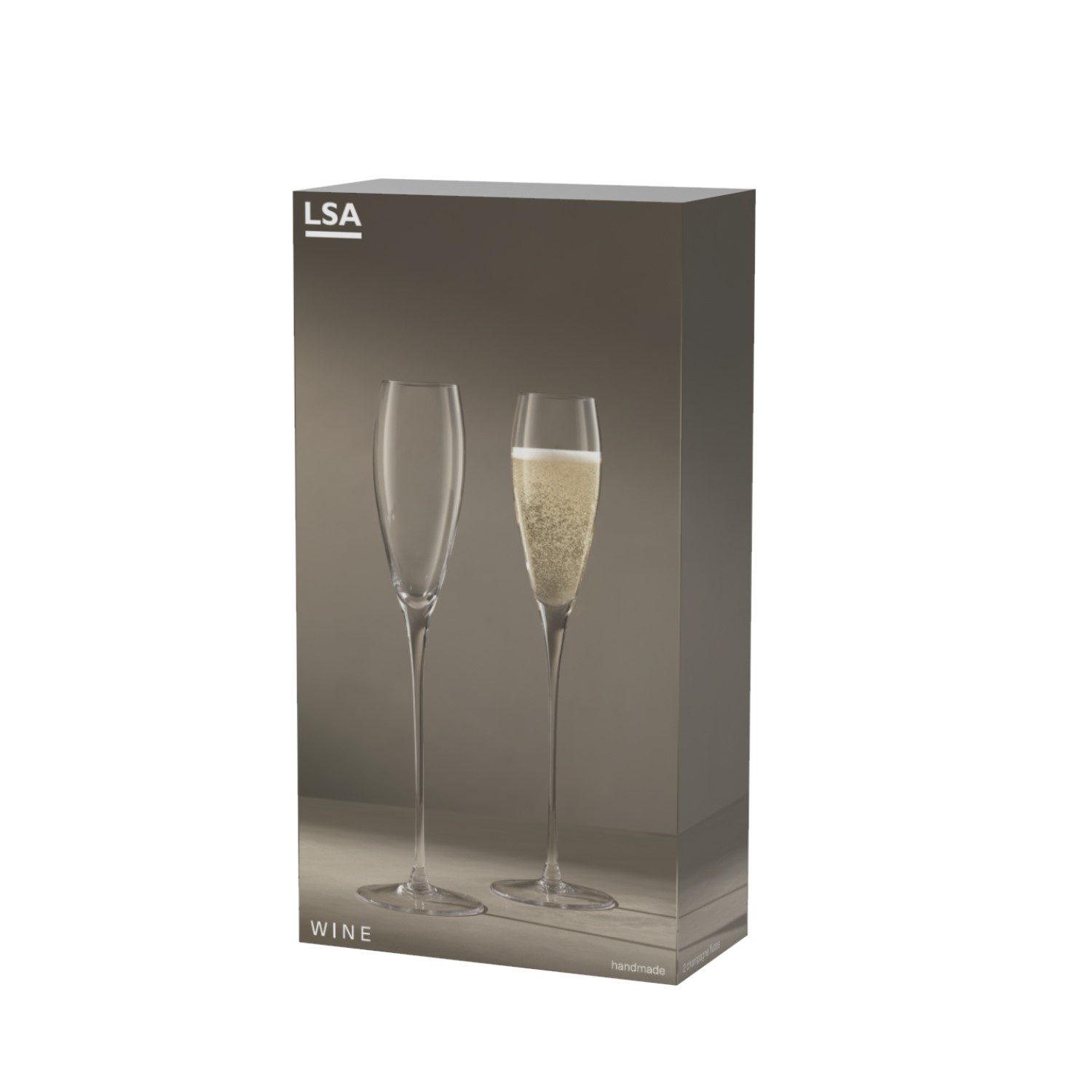 LSA Savoy Champagne Flute Set 2 200ml Clear